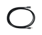 Preview: Cabo USB tipo C para ficha USB 2.0 B, preto, caixa DINIC com orifício europeu, 0,50 m